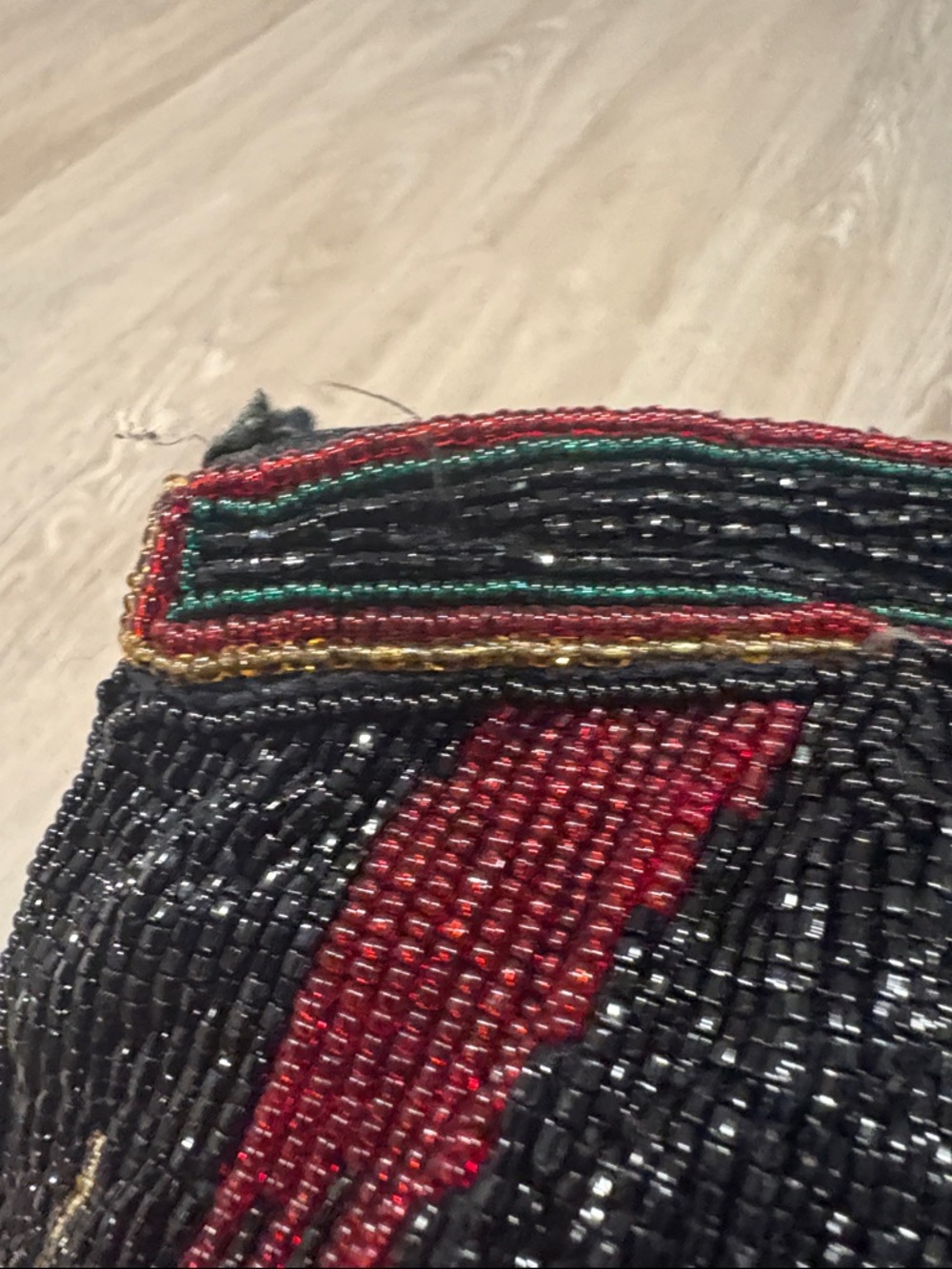 Dior Beaded Clutch in Black, Gold, Green & Red - Picture 2 of 11